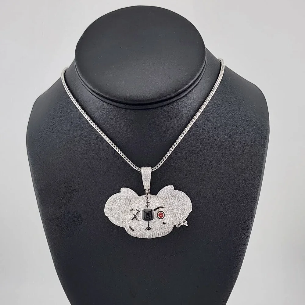 Wildly Cute: 925 Sterling Silver Koala Face Necklace